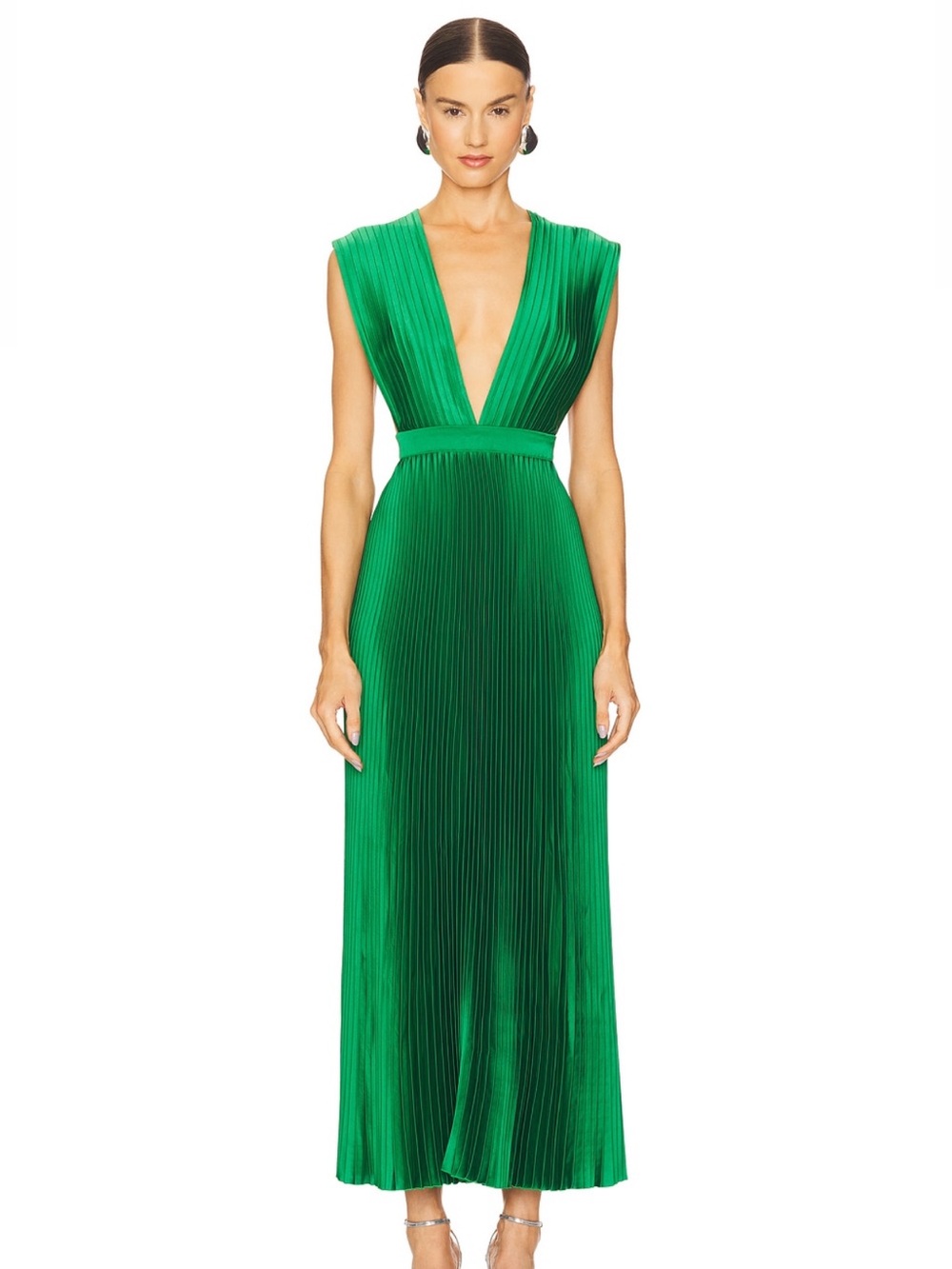 Gala Midi Dress in Bright Green